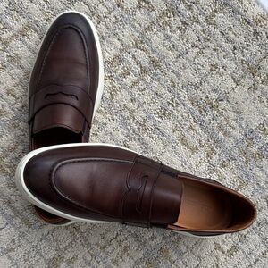 Allen Edmonds Dark Brown Leather Slip-Ons - never worn